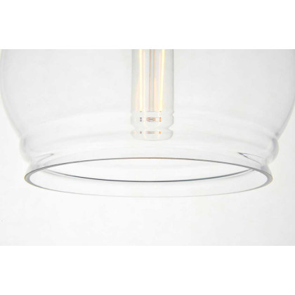Elegant Kenna 8" 1-Light Pendant - Black (LD2252BK)