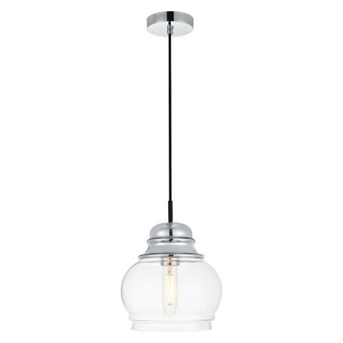 Elegant Kenna 8" 1-Light Pendant - Chrome (LD2252C)