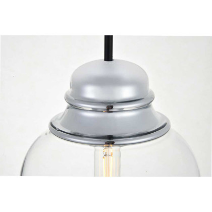Elegant Kenna 8" 1-Light Pendant - Chrome (LD2252C)
