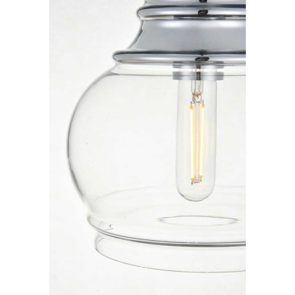 Elegant Kenna 8" 1-Light Pendant - Chrome (LD2252C)