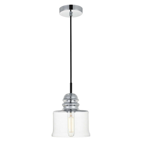 Elegant Kenna 6.7" 1-Light Pendant - Chrome (LD2253C)
