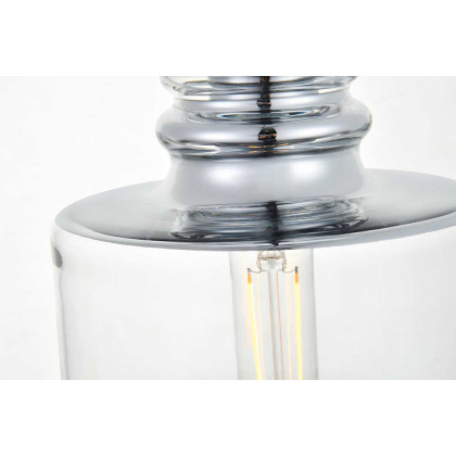Elegant Kenna 6.7" 1-Light Pendant - Chrome (LD2253C)