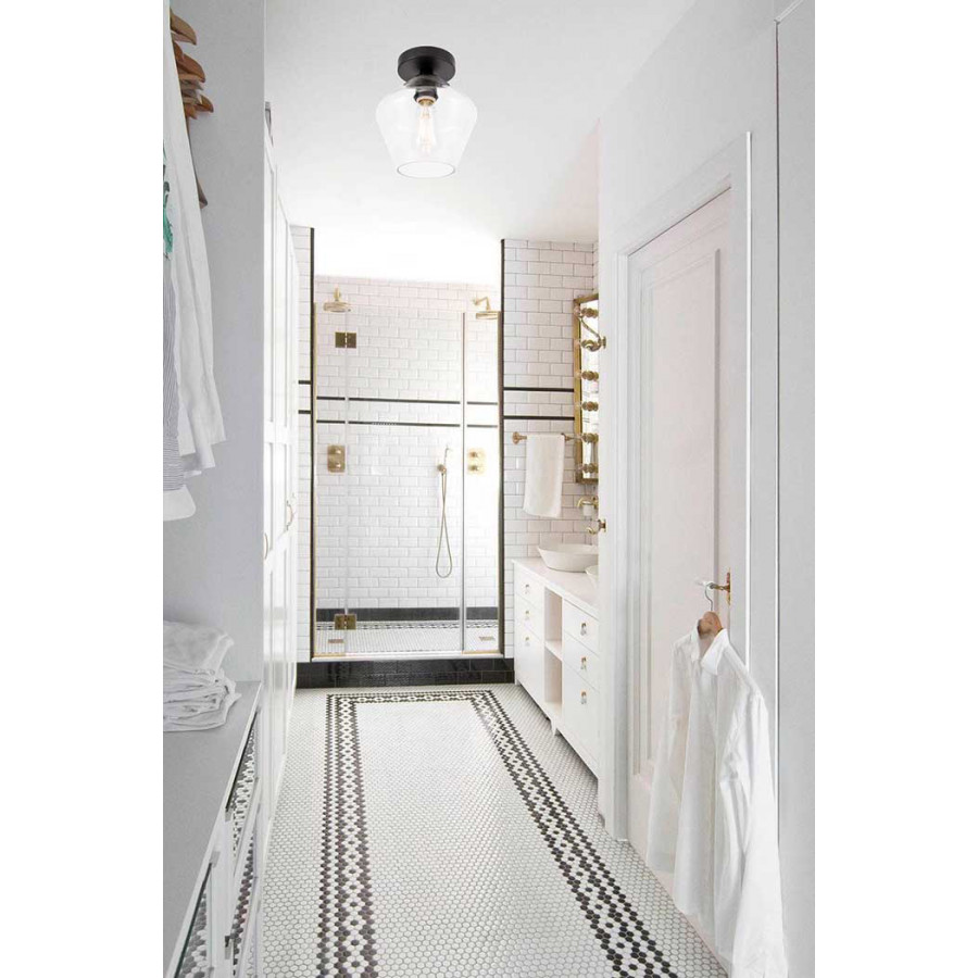 Elegant Flush Mount Light - Black (LD2254BK)