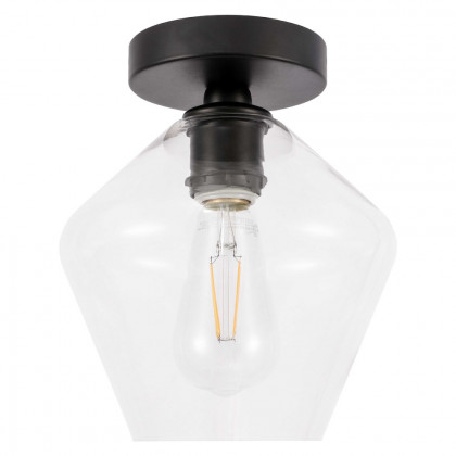 Elegant Flush Mount Light - Black (LD2254BK)