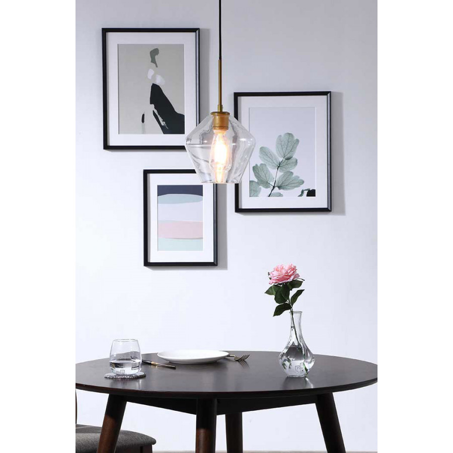 Elegant Pendant Light - Brass, 1 Bubl (LD2256BR)