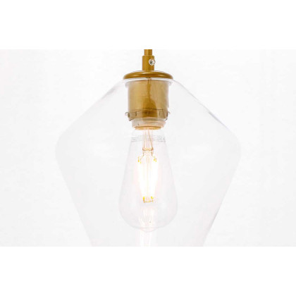 Elegant Pendant Light - Brass, 1 Bubl (LD2256BR)