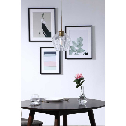 Elegant Pendant Light - Brass, 1 Bubl (LD2256BR)