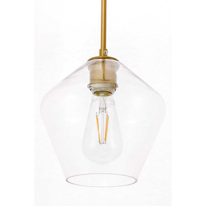 Elegant Pendant Light - Brass, 1 Bubl (LD2256BR)