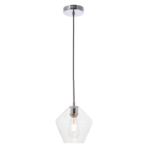 Elegant Pendant Light - Chrome, 1 Bubl (LD2256C)