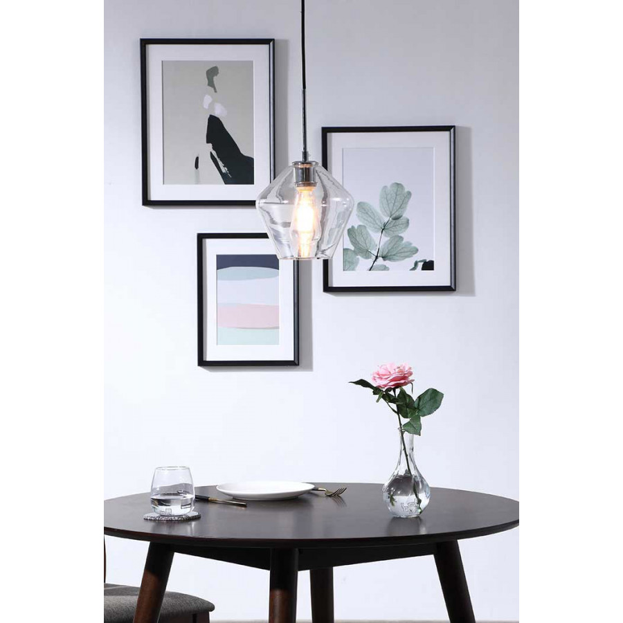 Elegant Pendant Light - Chrome, 1 Bubl (LD2256C)