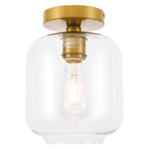 Elegant Flush Mount Light - Brass (LD2270BR)