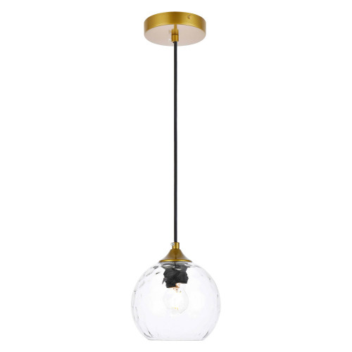 Elegant Cashel Pendant - Brass, L 5.9" (LD2280BR)