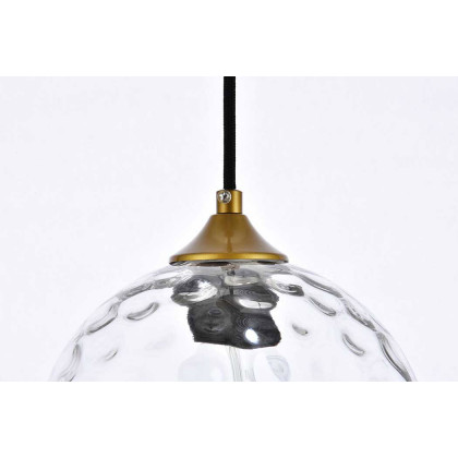 Elegant Cashel Pendant - Brass, L 7.9" (LD2281BR)