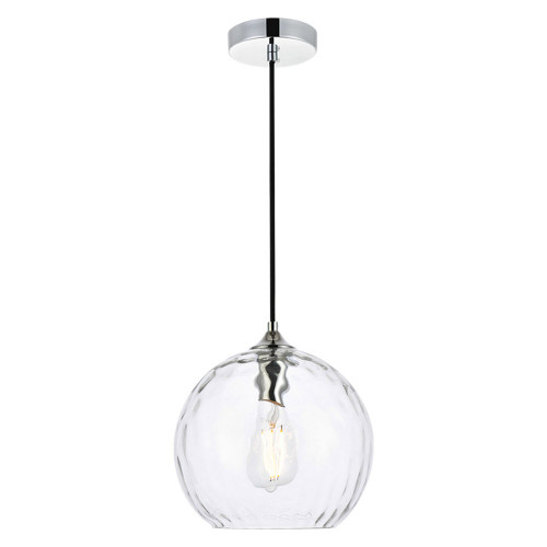 Elegant Cashel Pendant - Chrome, L 9.8" (LD2282C)