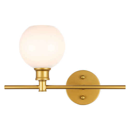 Elegant Wall Sconce - Brass/Matte Glass, Left Side (LD2303BR)