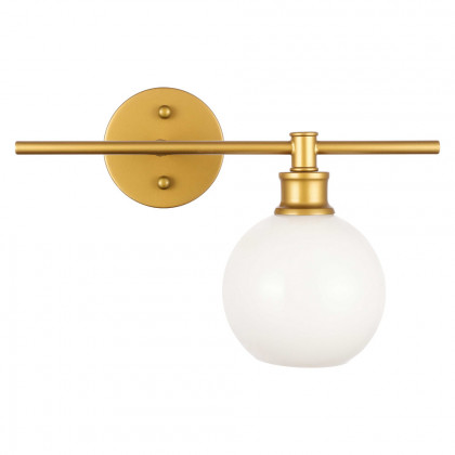 Elegant Wall Sconce - Brass/Matte Glass, Left Side (LD2303BR)