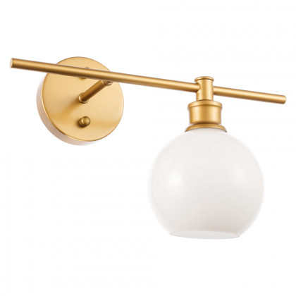 Elegant Wall Sconce - Brass/Matte Glass, Left Side (LD2303BR)