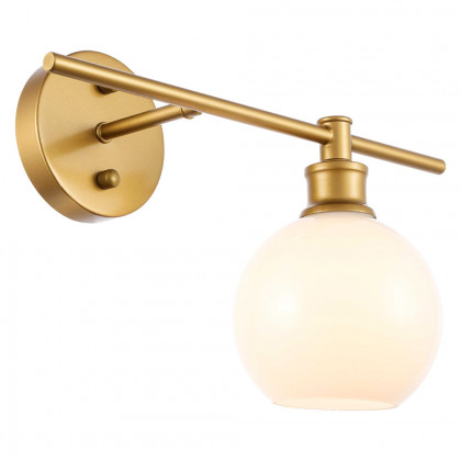 Elegant Wall Sconce - Brass/Matte Glass, Left Side (LD2303BR)