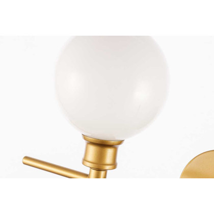 Elegant Wall Sconce - Brass/Matte Glass, Left Side (LD2303BR)
