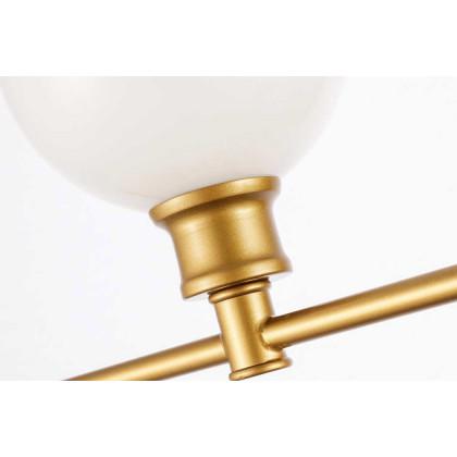 Elegant Wall Sconce - Brass/Matte Glass, Left Side (LD2303BR)
