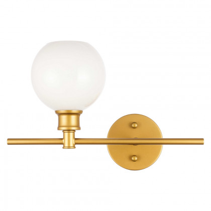 Elegant Wall Sconce - Brass/Matte Glass, Left Side (LD2303BR)