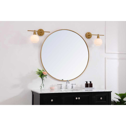 Elegant Wall Sconce - Brass/Matte Glass, Left Side (LD2303BR)