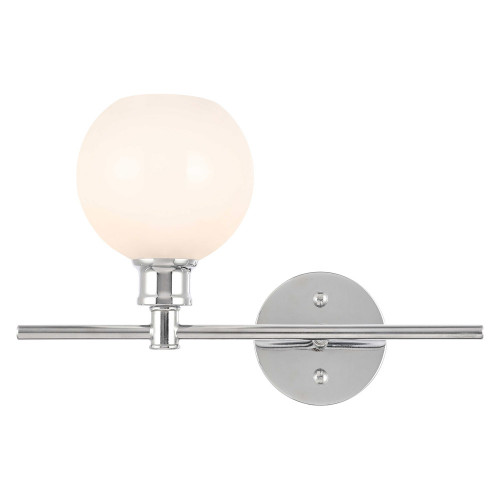 Elegant Wall Sconce - Chrome/Matte Glass, Left Side (LD2303C)