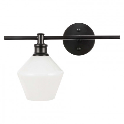 Elegant Wall Sconce - Black/Matte Glass, Right Side (LD2305BK)