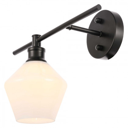 Elegant Wall Sconce - Black/Matte Glass, Right Side (LD2305BK)
