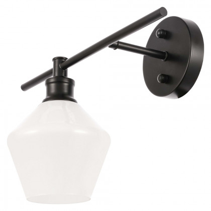 Elegant Wall Sconce - Black/Matte Glass, Right Side (LD2305BK)
