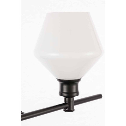 Elegant Wall Sconce - Black/Matte Glass, Right Side (LD2305BK)