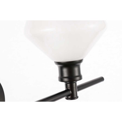 Elegant Wall Sconce - Black/Matte Glass, Right Side (LD2305BK)