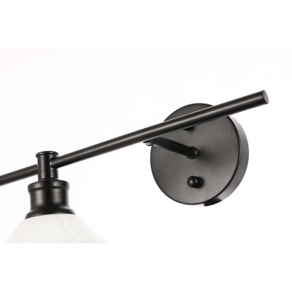 Elegant Wall Sconce - Black/Matte Glass, Right Side (LD2305BK)