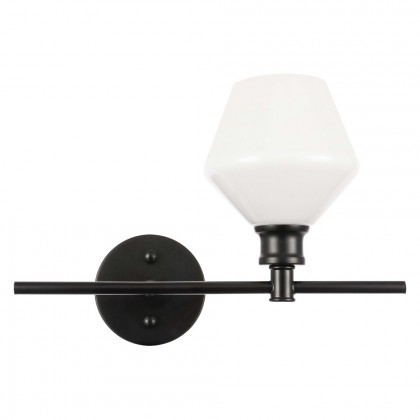 Elegant Wall Sconce - Black/Matte Glass, Right Side (LD2305BK)