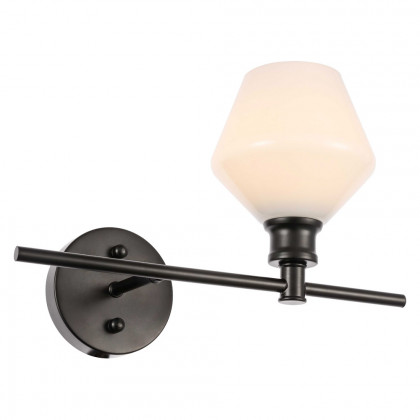 Elegant Wall Sconce - Black/Matte Glass, Right Side (LD2305BK)