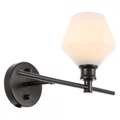Elegant Wall Sconce - Black/Matte Glass, Right Side (LD2305BK)