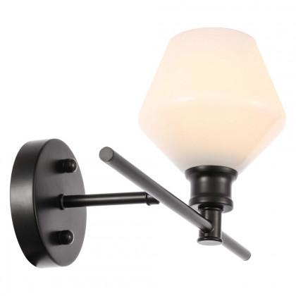 Elegant Wall Sconce - Black/Matte Glass, Right Side (LD2305BK)