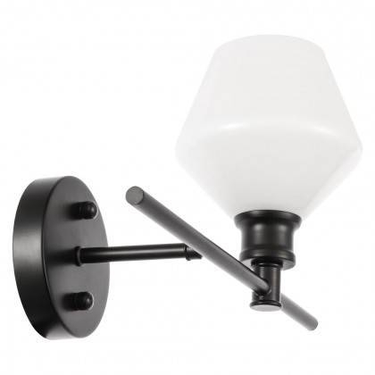 Elegant Wall Sconce - Black/Matte Glass, Right Side (LD2305BK)