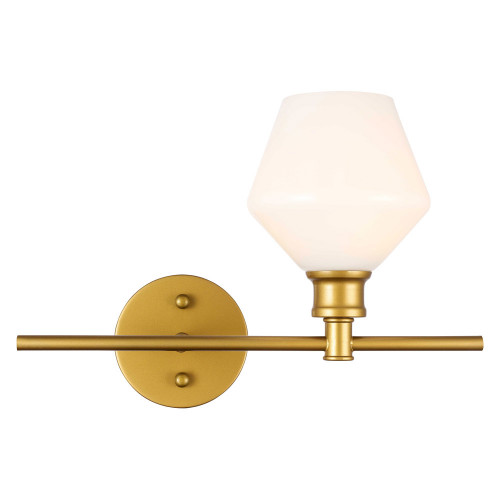 Elegant Wall Sconce - Brass/Matte Glass, Right Side (LD2305BR)