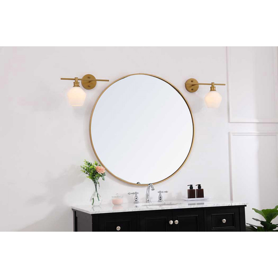 Elegant Wall Sconce - Brass/Matte Glass, Right Side (LD2305BR)