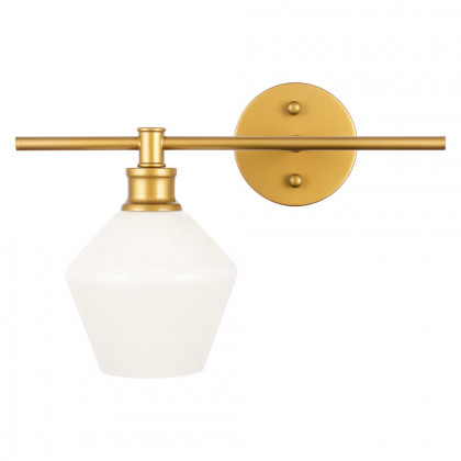 Elegant Wall Sconce - Brass/Matte Glass, Right Side (LD2305BR)