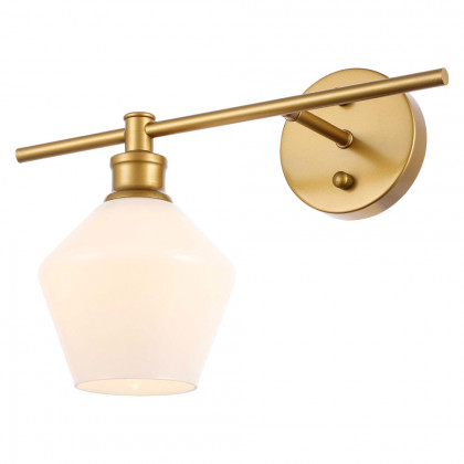 Elegant Wall Sconce - Brass/Matte Glass, Right Side (LD2305BR)