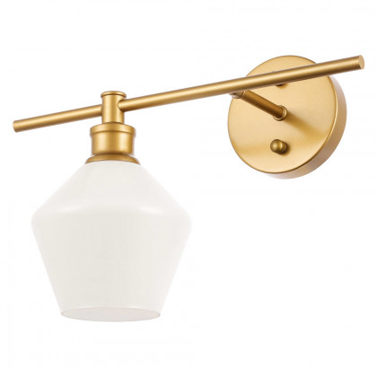 Elegant Wall Sconce - Brass/Matte Glass, Right Side (LD2305BR)