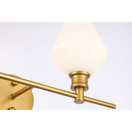 Elegant Wall Sconce - Brass/Matte Glass, Right Side (LD2305BR)
