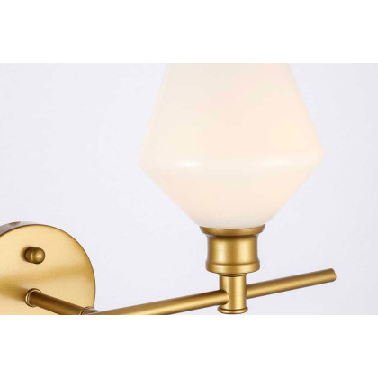 Elegant Wall Sconce - Brass/Matte Glass, Right Side (LD2305BR)
