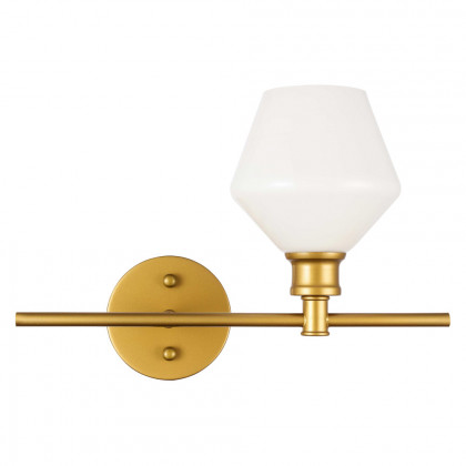 Elegant Wall Sconce - Brass/Matte Glass, Right Side (LD2305BR)