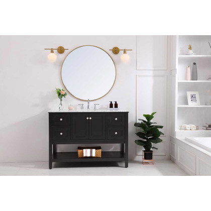 Elegant Wall Sconce - Brass/Matte Glass, Right Side (LD2305BR)