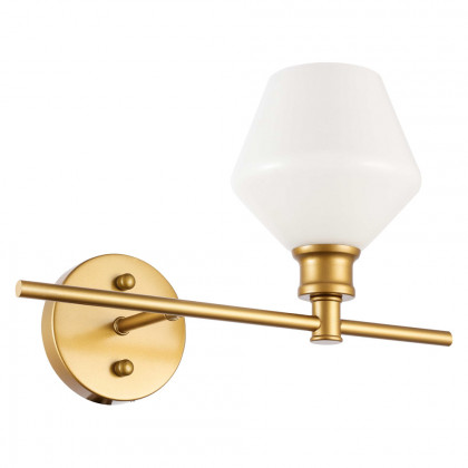 Elegant Wall Sconce - Brass/Matte Glass, Right Side (LD2305BR)
