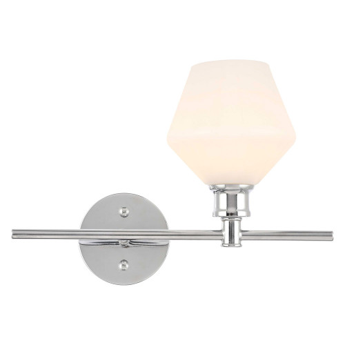 Elegant Wall Sconce - Chrome/Matte Glass, Right Side (LD2305C)