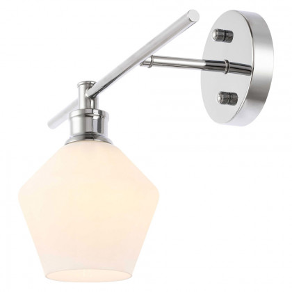 Elegant Wall Sconce - Chrome/Matte Glass, Right Side (LD2305C)
